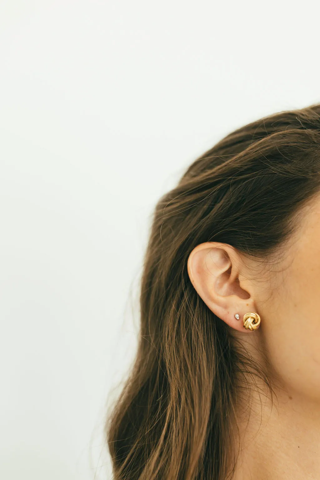 10 Karat Gold Knot Studs