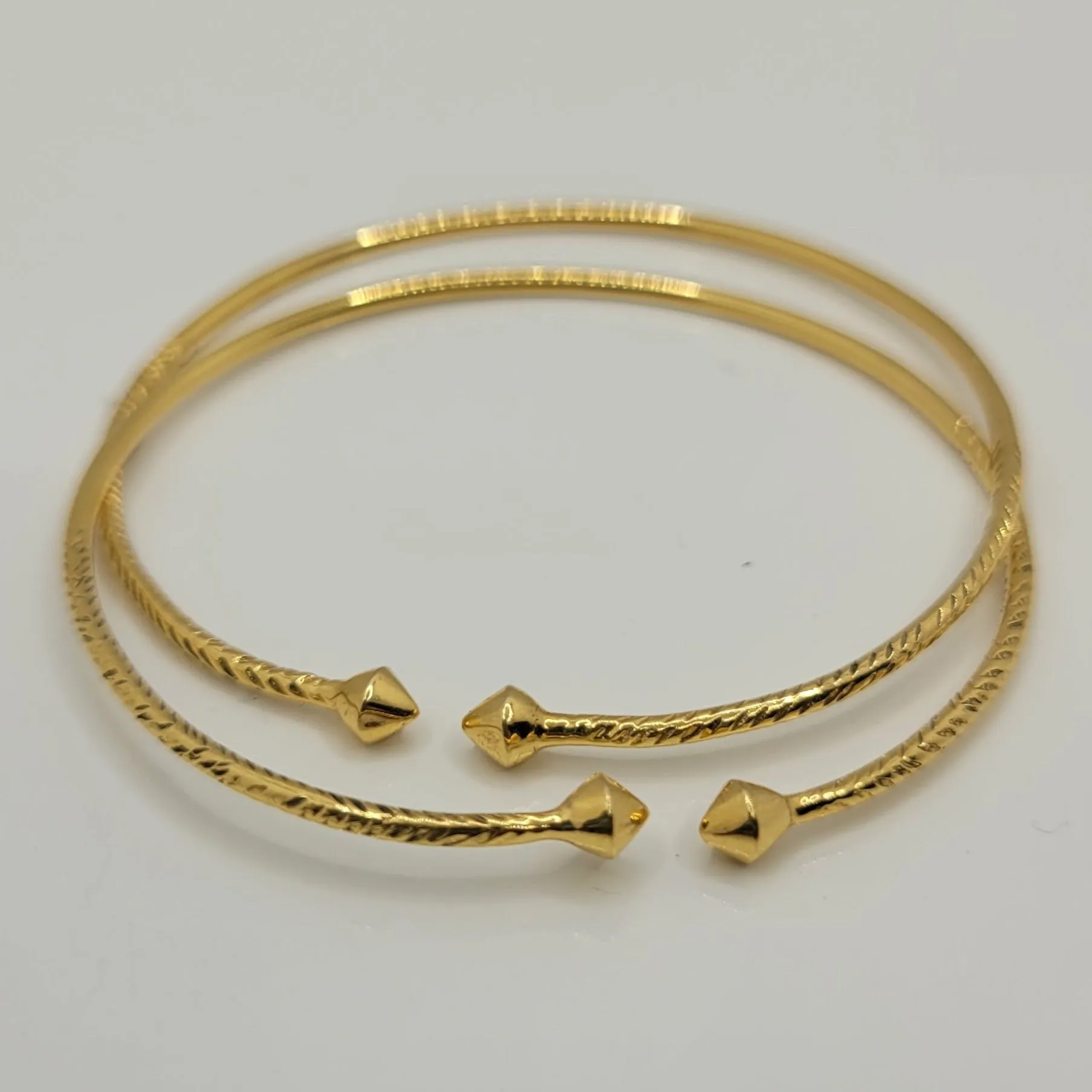 10k Baby pair Traditional West Indian Bangles