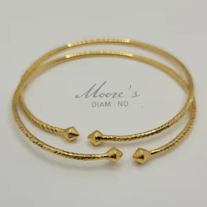 10k Baby pair Traditional West Indian Bangles