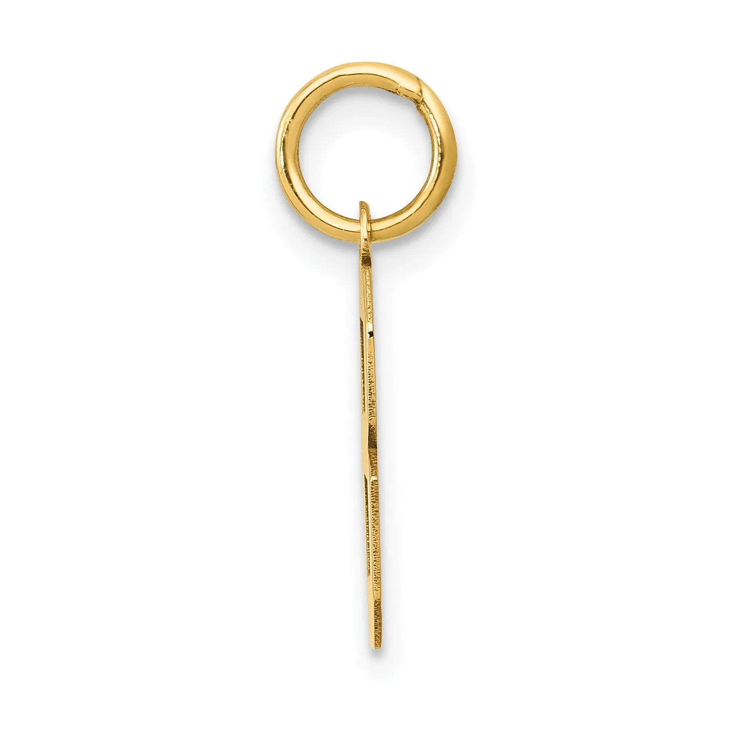 14K Gold Polished Number 8 Charm  Small, Laser-Cut, Elegant Finish