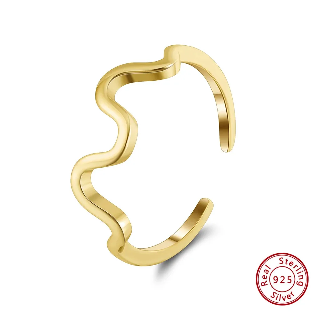 925 Sterling Silver Minimalism Tiny Stacking Finger Rings for Women