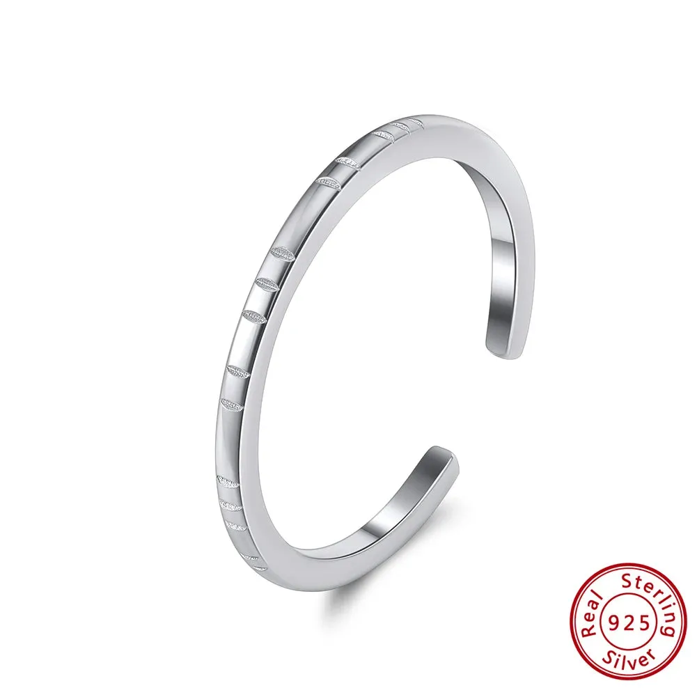 925 Sterling Silver Minimalism Tiny Stacking Finger Rings for Women