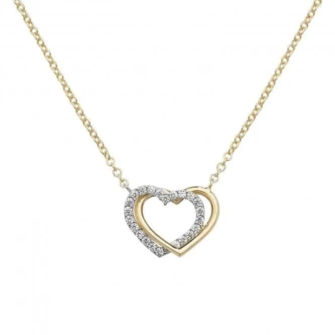 9ct Yellow Gold Ladies Zirconia Necklet NK345