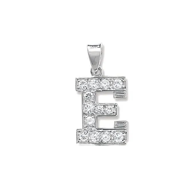 Acotis Silver Pendant Zirconia Initial G6125E