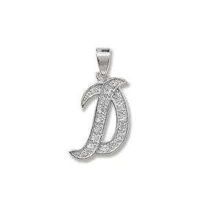 Acotis Silver Pendant Zirconia Initial G6128/D