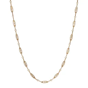 Antique Art Nouveau 18k Motif Chain- 32"