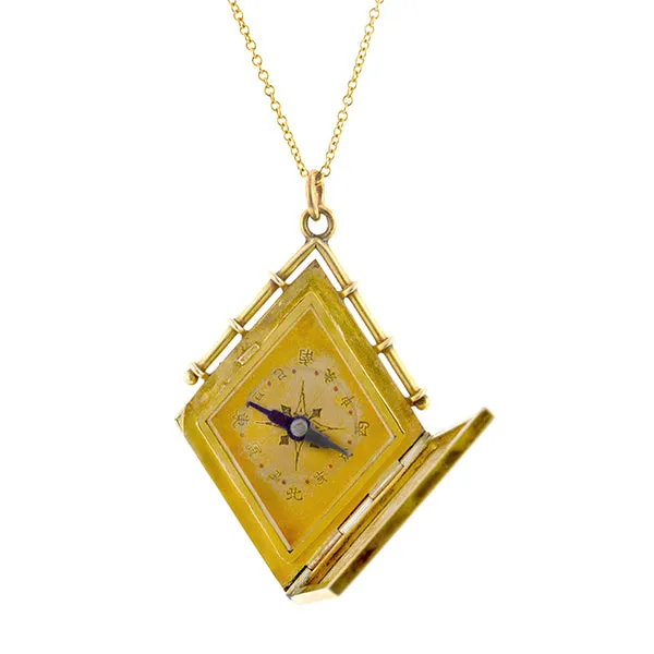 Antique Japanese Compass Locket