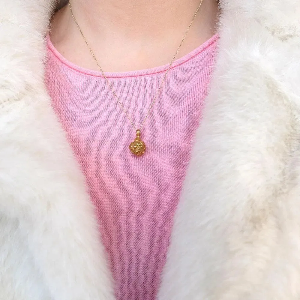 Antique Victorian Japanese Gold Button Necklace