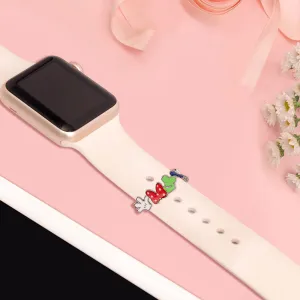 Apple Watch Band Decorative Charms Metal Red Butterfly Ring Decorative Rings Loops