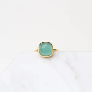 Aqua Asha Square Adjustable Ring