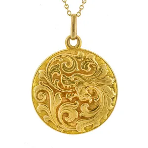 Art Deco Griffin Locket