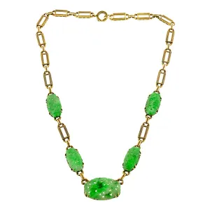 Art Deco Jade Necklace
