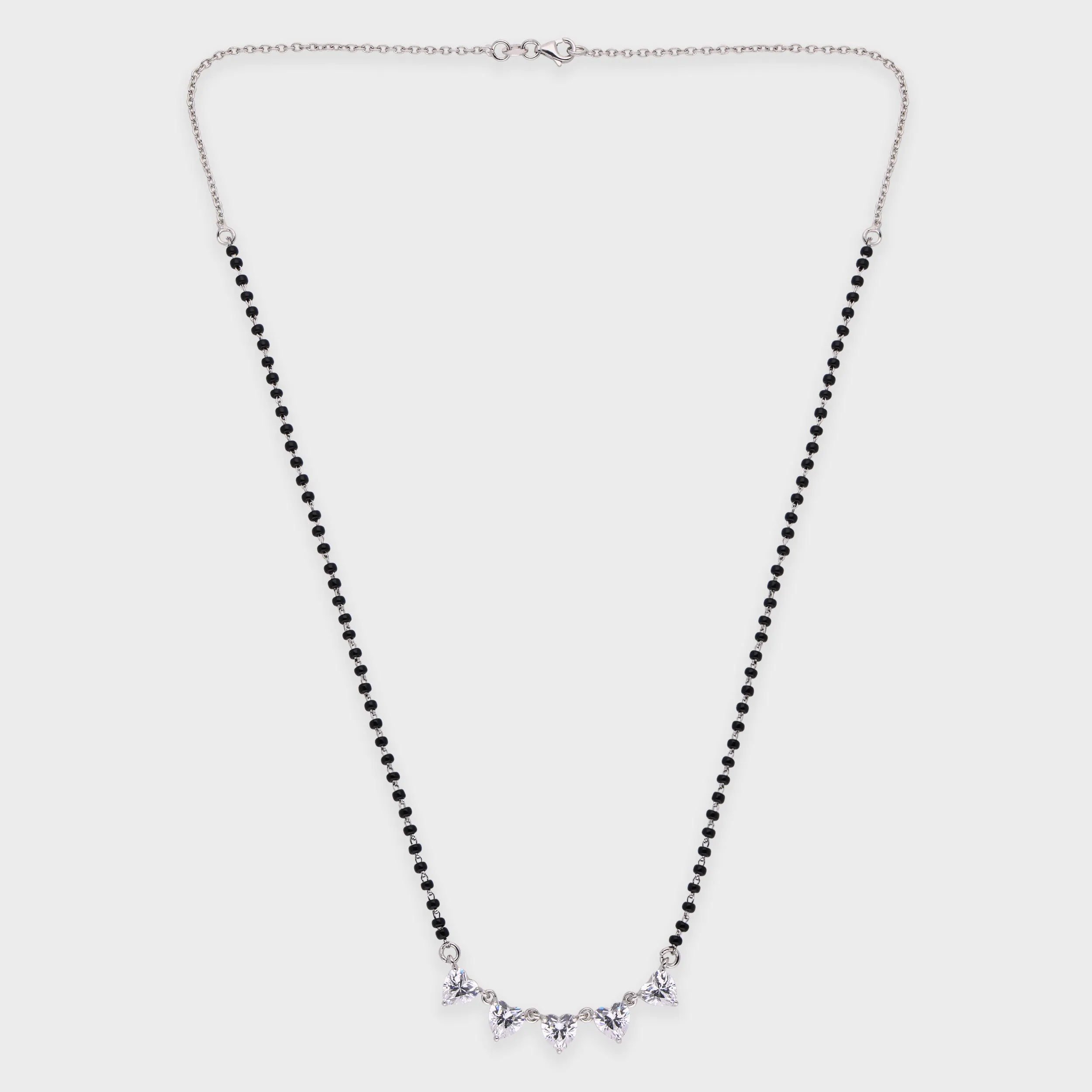 Astra Trilliant Cluster Mangalsutra in Sterling Silver | SKU : 0003535431