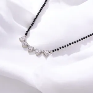 Astra Trilliant Cluster Mangalsutra in Sterling Silver | SKU : 0003535431