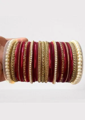Bangles With Stone & Pearl Work Wedding Bangles Indian Jewelry