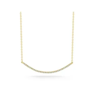 Barbela Design 14K Yellow Gold Diamond Bar Necklace