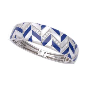 Belle Etoile Chevron Bangle - Blue