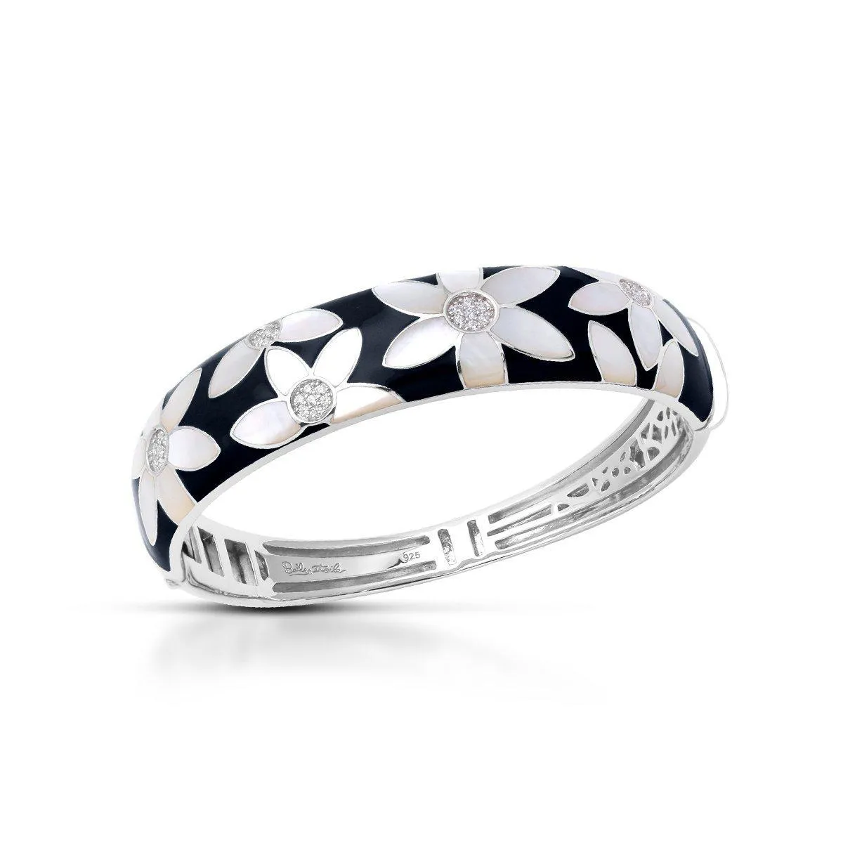 Belle Etoile Moonflower Bangle - Black