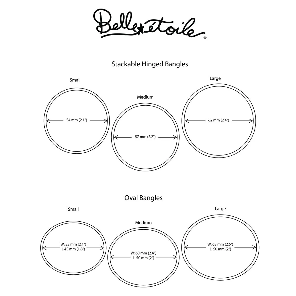 Belle Etoile Moonflower Bangle - Black