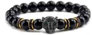 Bracelet Men Black Lava Healing Balance Beads Reiki Buddha Prayer Natural Stone Yoga Bracelet For Women,Light,Gun Black 3