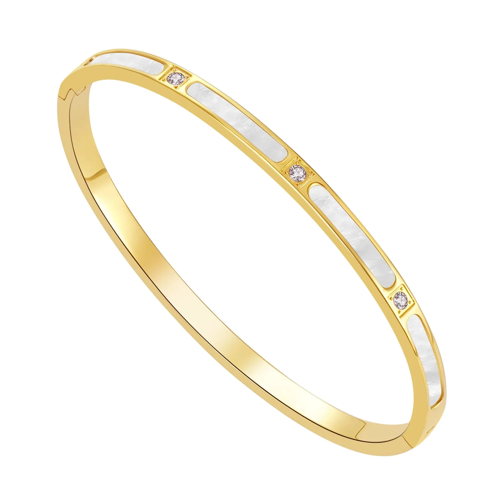 Bracelets for Women - 18k Gold bracelet - Love Bangle Bracelets, Non-Tarnish Gold Bangles, Stainless Steel Jewelry - Fashion Accessories for Women's Style