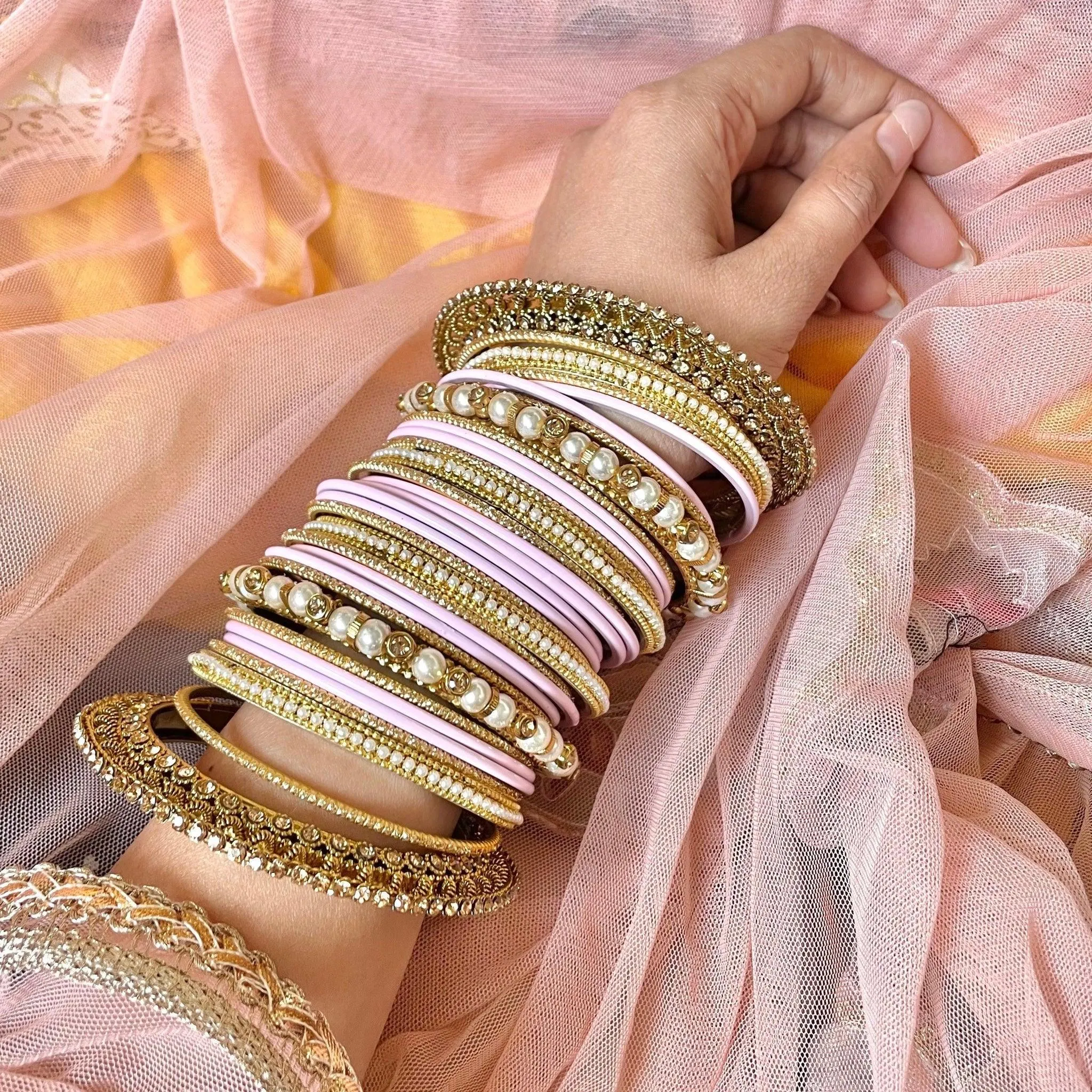 Bridal Bangles Set with Pacheli Kada, Bridal Bangles