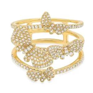 BUTTERFLIES DIAMOND RING, GOLD