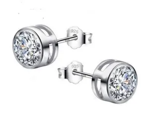 Classic Round Cubic Zircon Stud earrings