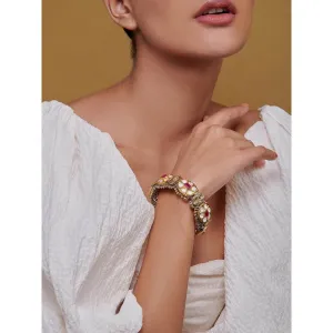 Curio Cottage Meira Kundan and Red Stone Bangles