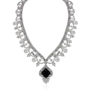 Cushion Center Ornate Grand Necklace