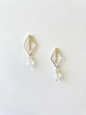 Delicate Diamond Crystal Earrings