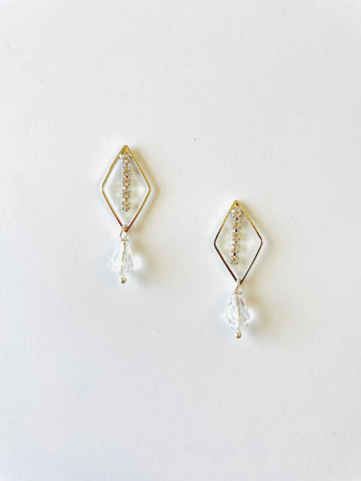 Delicate Diamond Crystal Earrings