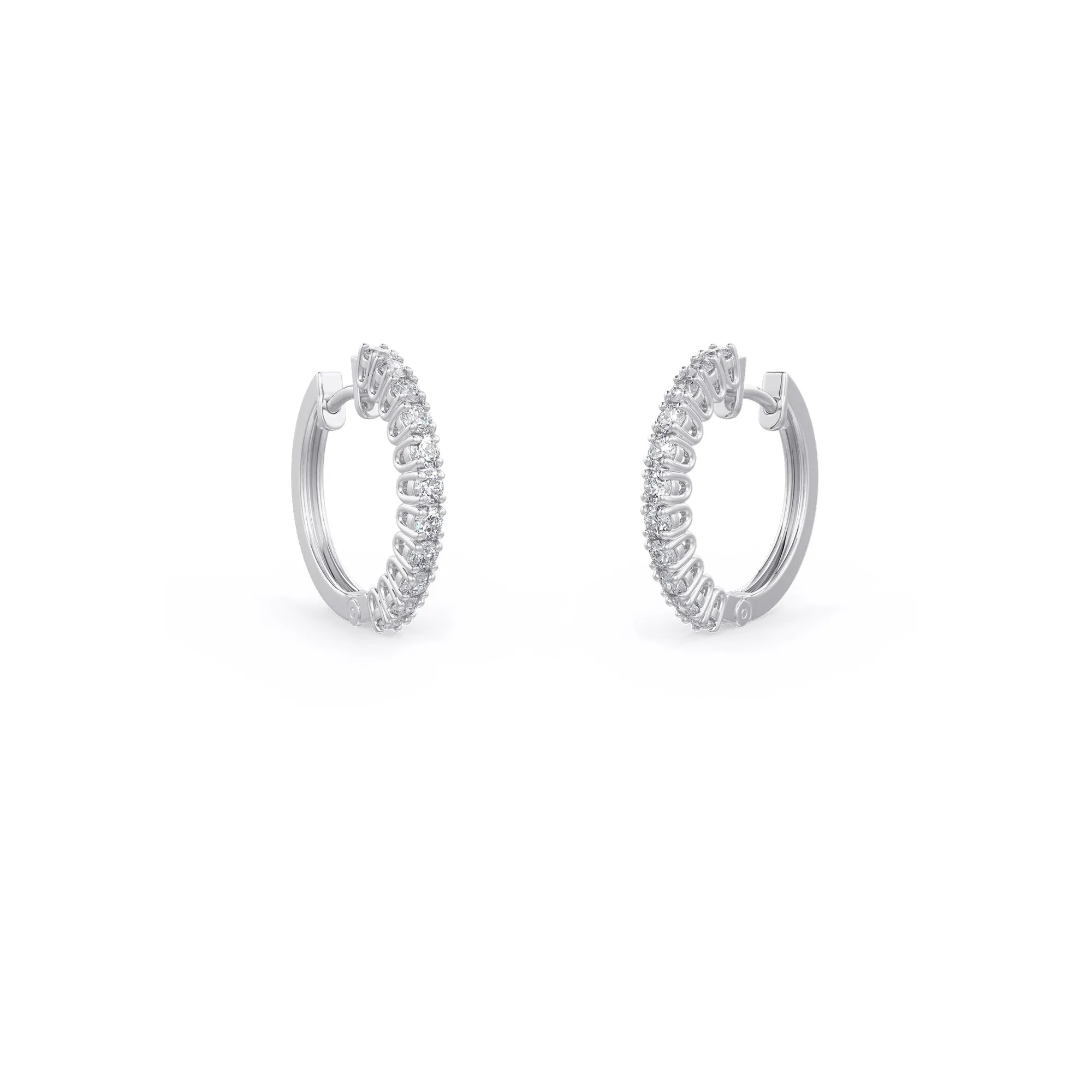 Delicate Diamond Hoops