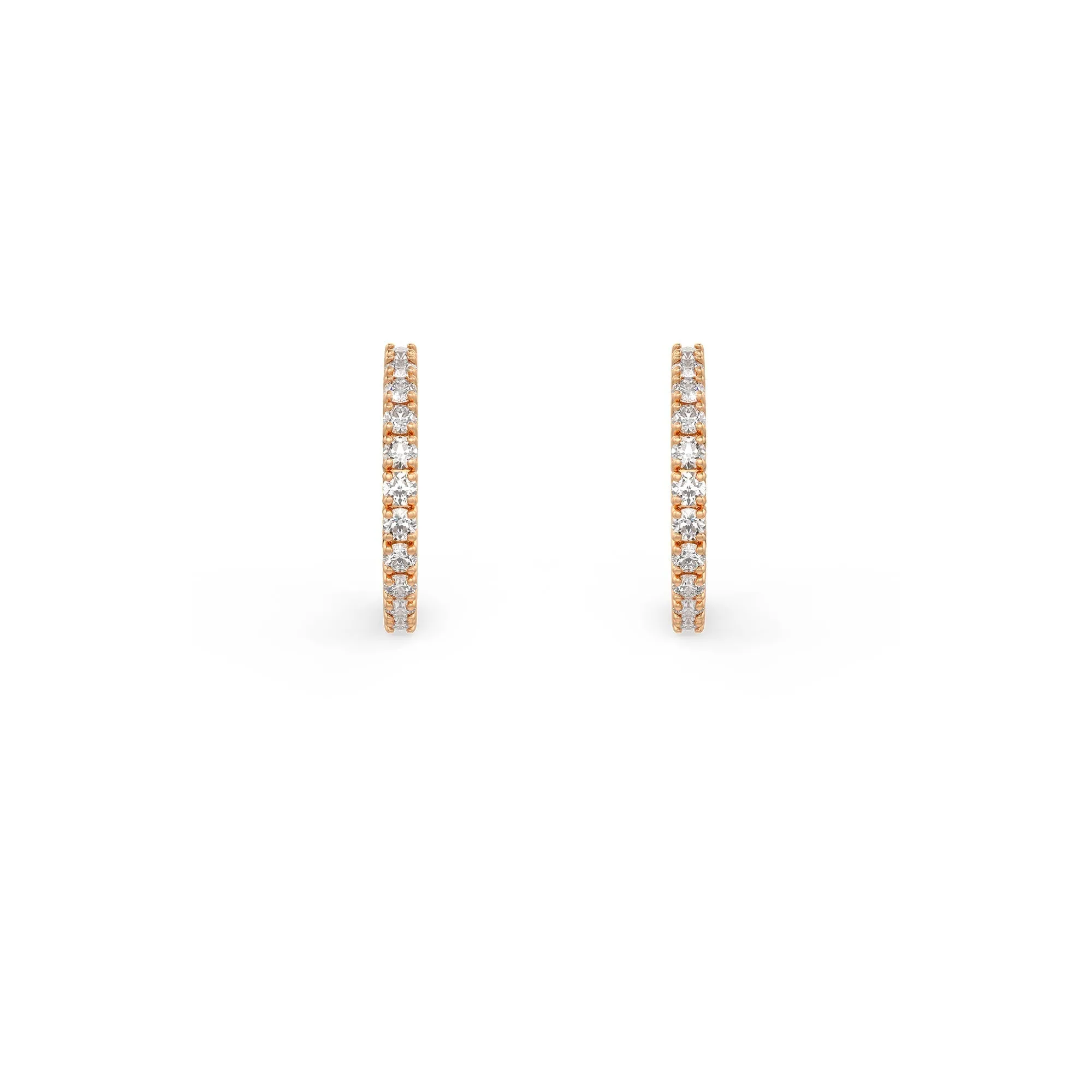 Delicate Diamond Hoops