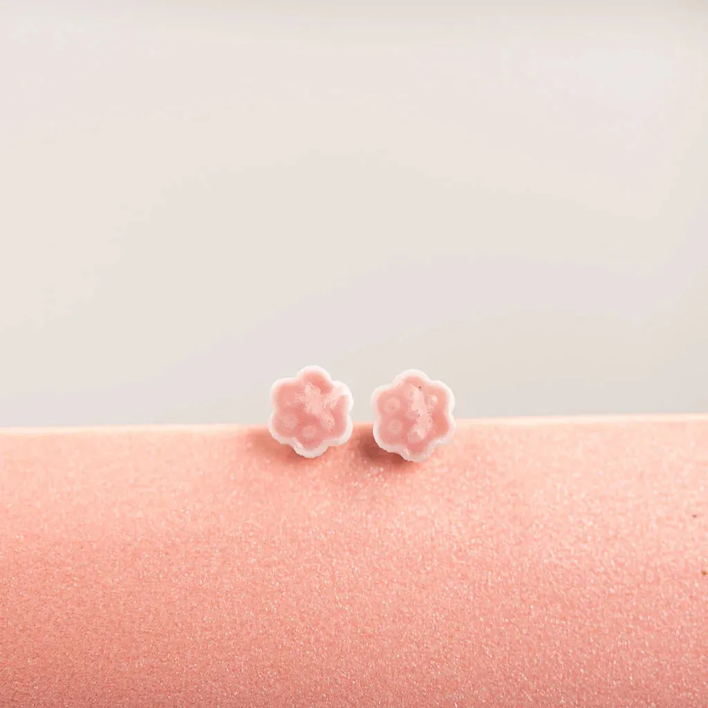 Delicate Flower Multicolor Ceramic Earrings