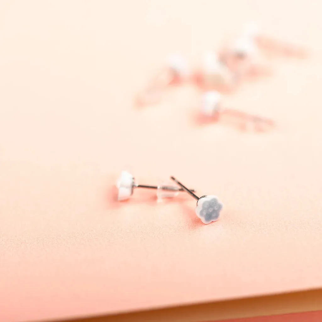 Delicate Flower Multicolor Ceramic Earrings