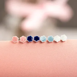 Delicate Flower Multicolor Ceramic Earrings