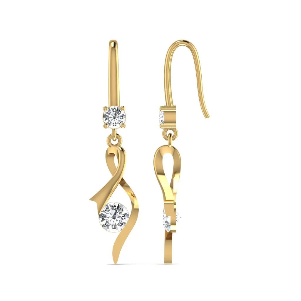 Delicate Lab Diamond Drop Earring