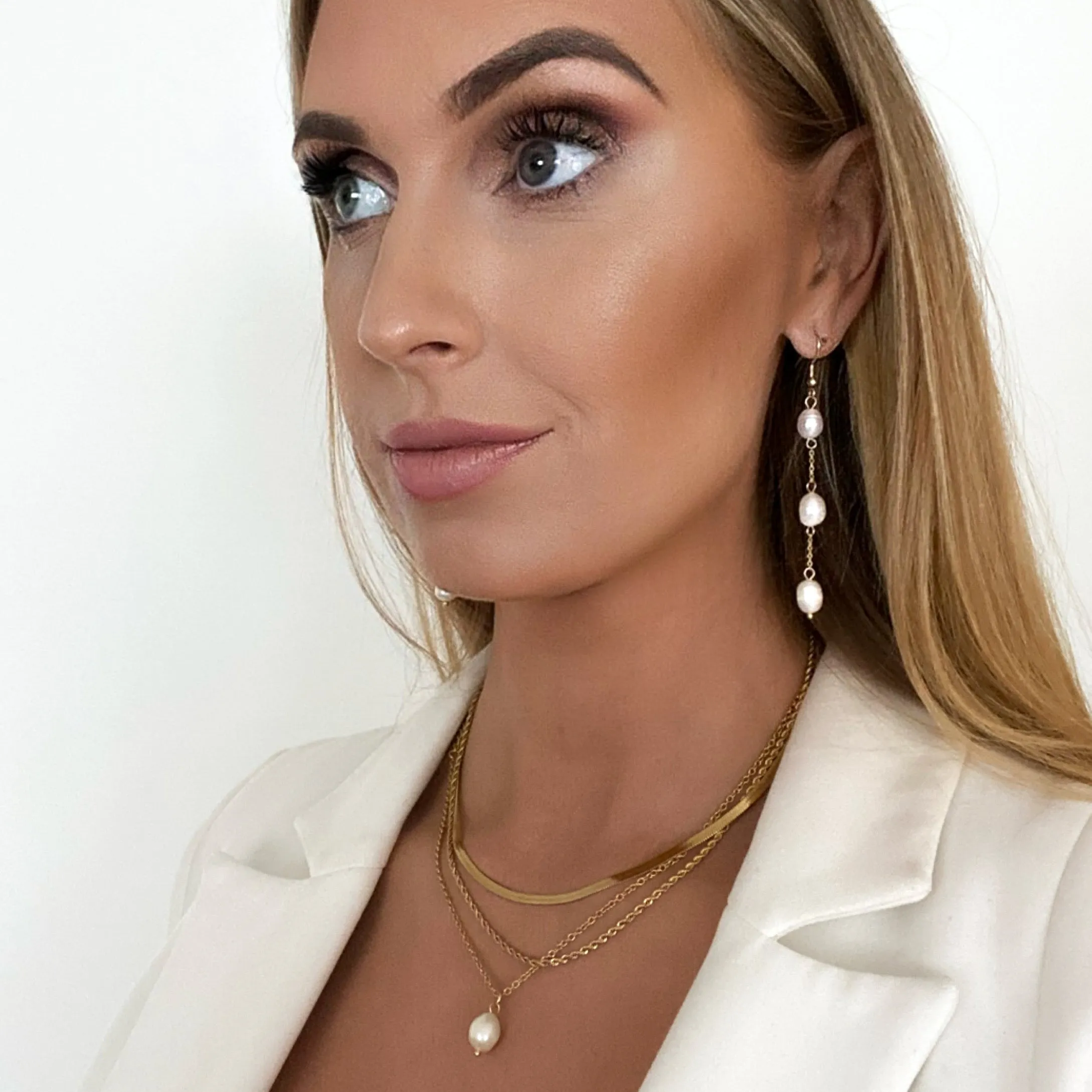 Delicate Pearl Drop Earrings