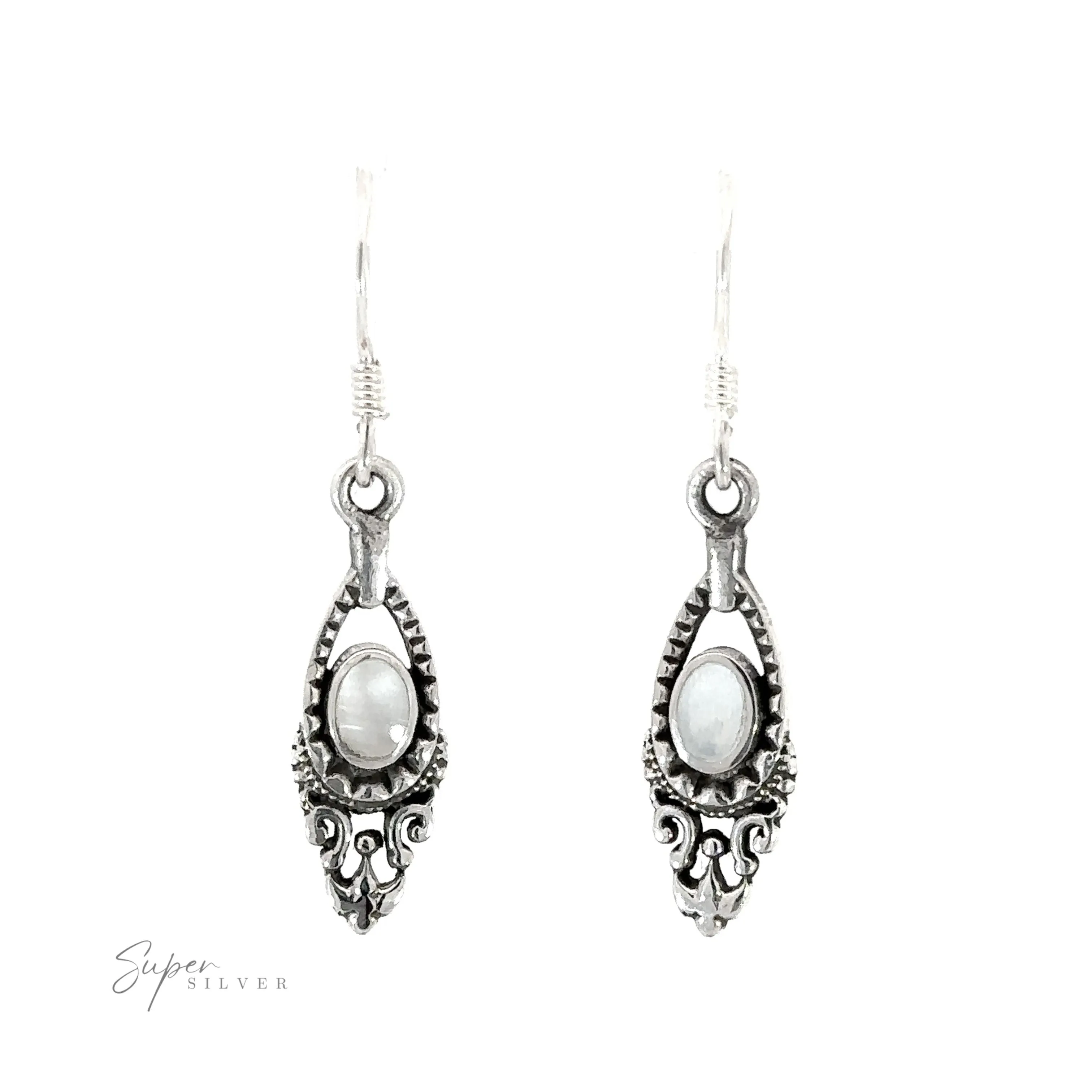 Delicate Victorian Stone Earrings