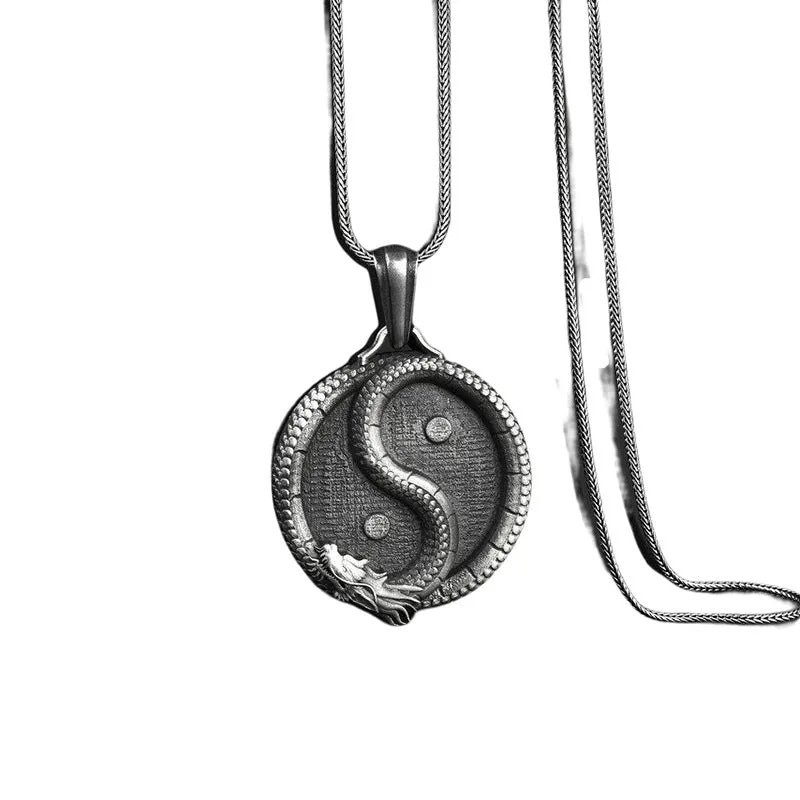 Ebon Enigma - Gothic Titanium Steel Men's Pendant by The Nevermore