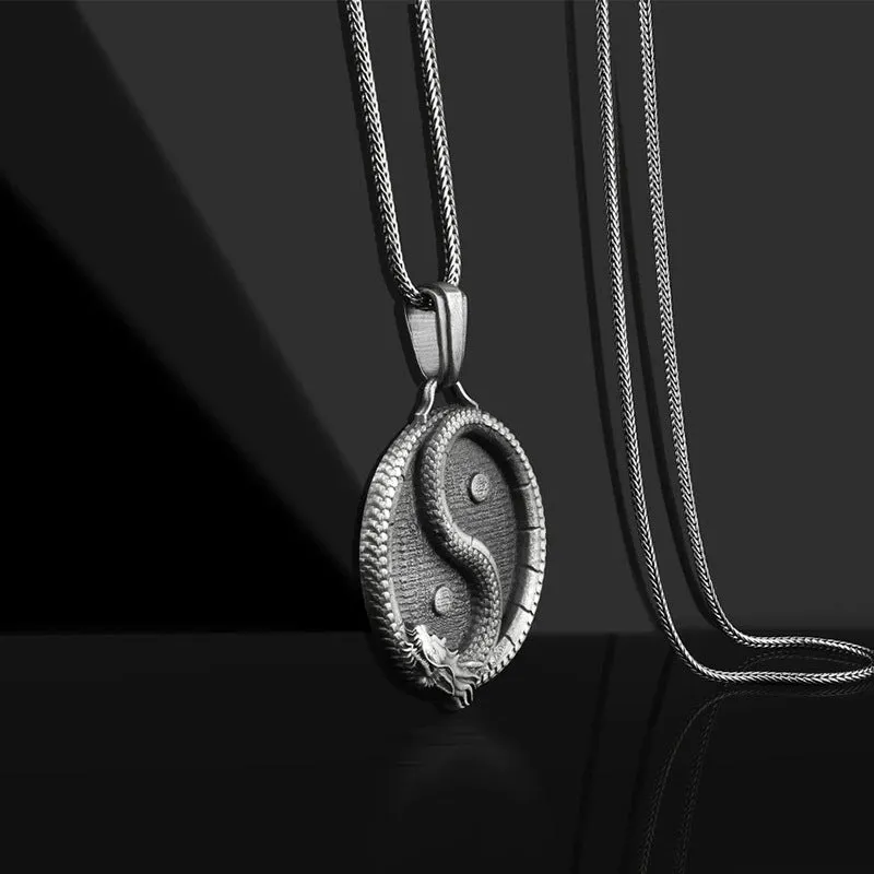Ebon Enigma - Gothic Titanium Steel Men's Pendant by The Nevermore