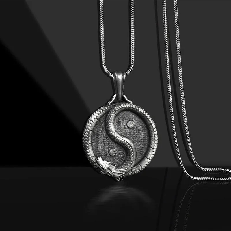 Ebon Enigma - Gothic Titanium Steel Men's Pendant by The Nevermore