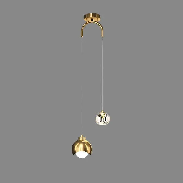 Eclipse Duo Modern Crystal Gleam Pendant