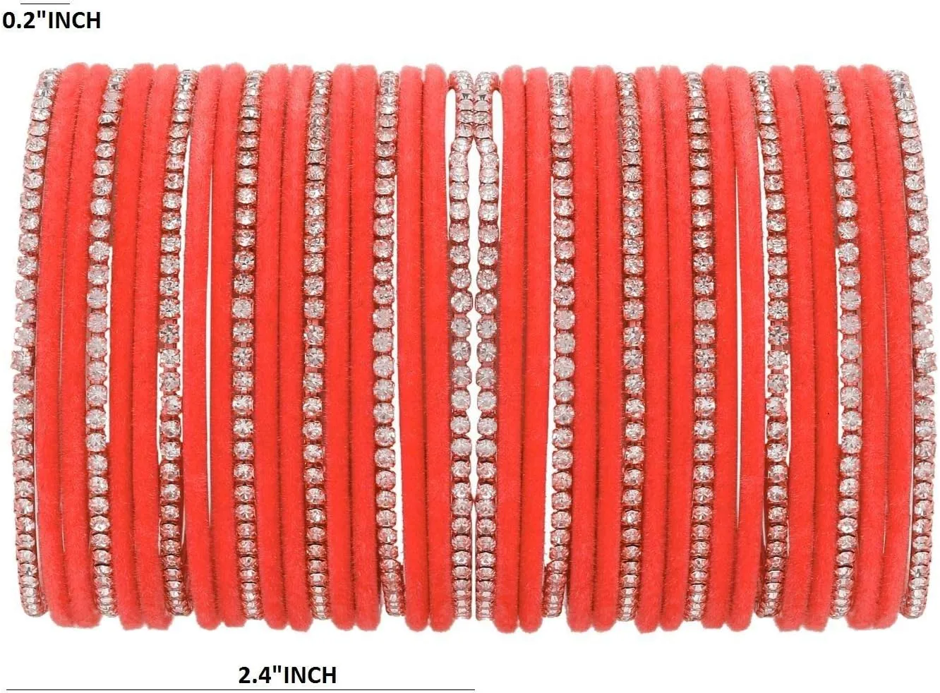 Efulgenz Indian Bangle Set Rhinestone CZ Crystal Wedding Bridal Velvet Bangle Bracelets Jewelry for Women.
