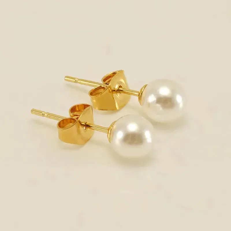Elegant Gold & Pearl Studs Combo
