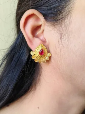 Elegant Gold Plated Stud Earrings for Daily Wear | Sarichka