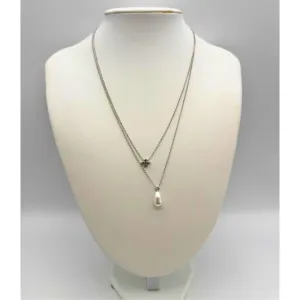 Eliot Danori Imitation Pearl and Cubic Zirconia Layered Pendant Necklace