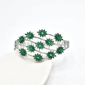 Emma Flower Bracelet - Green