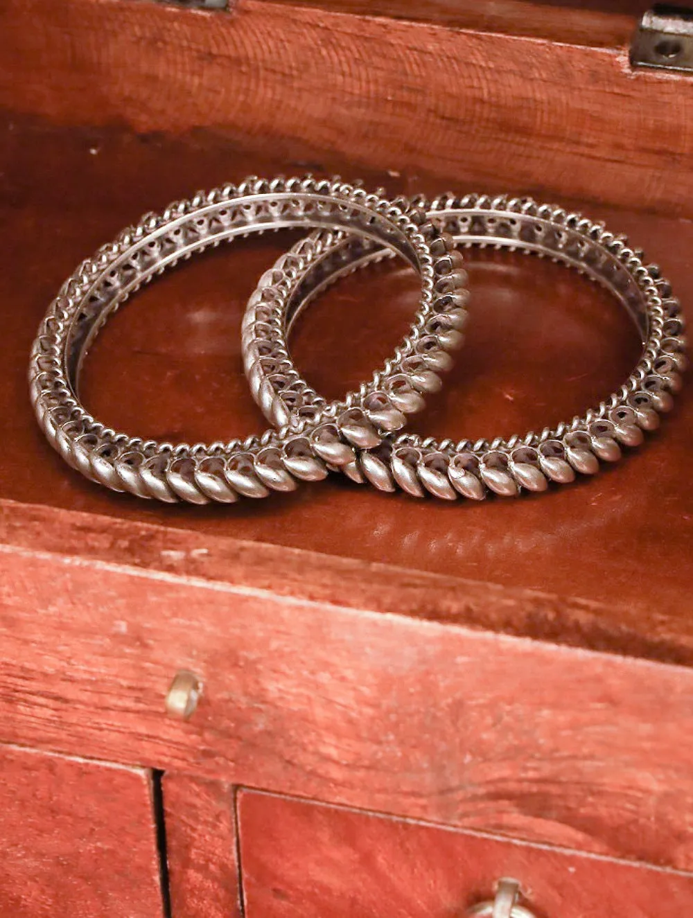 Exclusive Pure Silver Traditional Maharashtrian Kangans - Gahu Tode